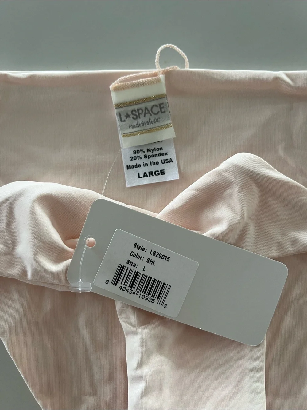 NWT L*SPACE Loop Side Hipster Bikini Bottom Hippie Chic Shell Pink Large